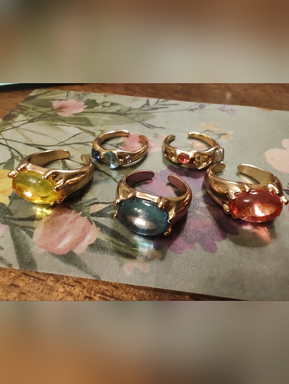 5 NWOT Mystery Metal Costume Bling Rings - Picture 13 of 17